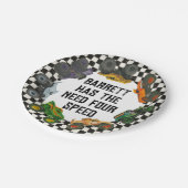 モンスタートラックジャムパーティープレート- 4th Birthday ペーパープレート (アングル)