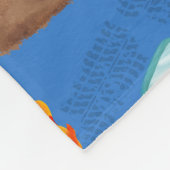 モンスタートラックジャム水の色カーキッズ フリースブランケット (角)