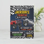 モンスタートラックジャム誕生日パーティー、任意の年齢 招待状 (スタンド正面)