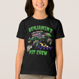 モンスタートラックジャム グレイブディガー 誕生日ピットクルー トライブレンドTシャツ