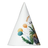 モンスタートラックジャングルサファリハッピーバースデー パーティーハット (左)