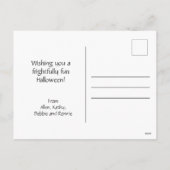 モンスタートラックスケルトンかわいいグール集団ハロウィーン シーズンポストカード (裏面)