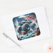 モンスタートラックステッカー スクエアシール (封筒)