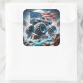 モンスタートラックステッカー スクエアシール (バッグ)