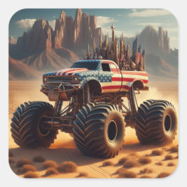 モンスタートラックステッカー スクエアシール