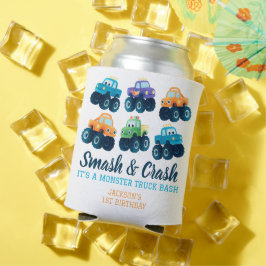 モンスタートラックスマッシュ&クラッシュ誕生日 缶クーラー
