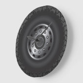 モンスタートラックタイヤ#1 ラージ壁時計 (傾斜)