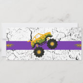 モンスタートラックチケット誕生日 招待状 (裏面)