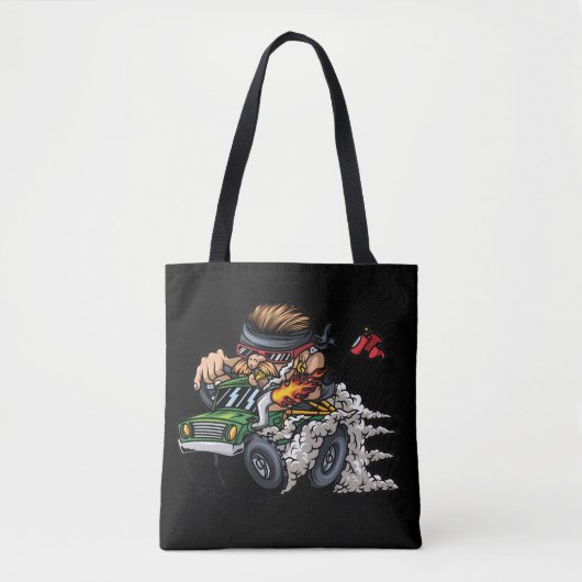 モンスタートラックデザイン1 トートバッグ (正面)