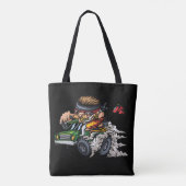 モンスタートラックデザイン1 トートバッグ (裏面)