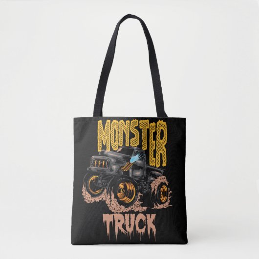モンスタートラックデザイン トートバッグ (正面)