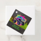 モンスタートラックネオンボーイ誕生日パーティーありがとう フェイバータグ (インサイチュ)