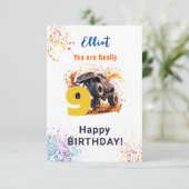 モンスタートラックハッピーバースデーをクラッシュする準備 カード (スタンド正面)