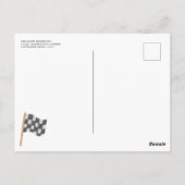 モンスタートラックバッシュカーレースフラグ子供の誕生日 ポストカード (裏面)