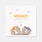 モンスタートラックバッシュパーティー スタンダードカクテルナプキン (正面)