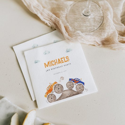 モンスタートラックバッシュパーティー スタンダードカクテルナプキン