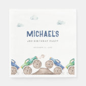 モンスタートラックバッシュ誕生日 スタンダードランチョンナプキン (正面)