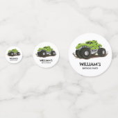 モンスタートラックバースデーパーティーミニマルボーイズ誕生日 コンフェッティ (正面)