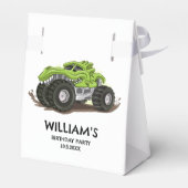 モンスタートラックバースデーパーティーミニマルボーイズ誕生日 フェイバーボックス (裏面サイド)