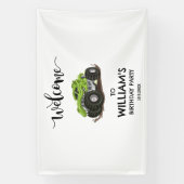 モンスタートラックバースデーパーティーミニマルボーイズ誕生日 横断幕 (縦)