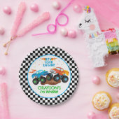 モンスタートラックバースデーパーティー紙プレート ペーパープレート (パーティー)