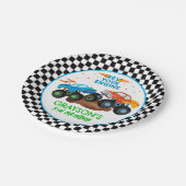 モンスタートラックバースデーパーティー紙プレート ペーパープレート (アングル)