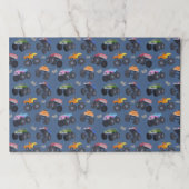 モンスタートラックバースデーパーティー紙ランチョンマット ペーパーパッド (正面)