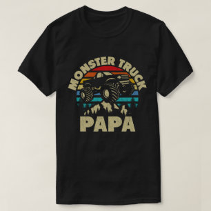 モンスタートラックパパマッチングファミリーパパ衣装 Tシャツ