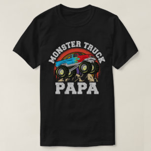 モンスタートラックパパマッチングファミリーパパ衣装 Tシャツ