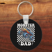 モンスタートラックパパモンスタートラックは私のジャムトラックL キーホルダー (正面)
