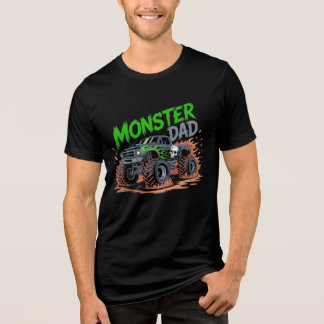 モンスタートラックパパ デザイン, 家族お揃いシャツ グラフィック, 父の日, トラック好きな人への トライブレンドＴシャツ