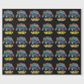 モンスタートラックパーソナライズされたバースデーパーティー ラッピングペーパー (フラット)