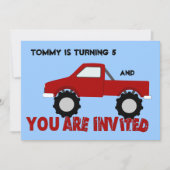 モンスタートラックパーティの招待状 招待状 (正面)