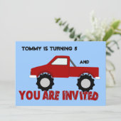 モンスタートラックパーティーの招待状 招待状 (スタンド正面)