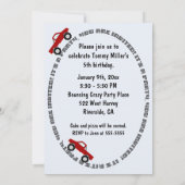 モンスタートラックパーティーの招待状 招待状 (裏面)