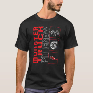 モンスタートラックピットクルーカーレースドライバーレース Tシャツ