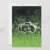 モンスタートラックボーイグリーン招待状 招待状 (裏面)