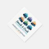 モンスタートラックボーイズかわいい誕生日ペーパーナプキン スタンダードカクテルナプキン (角)