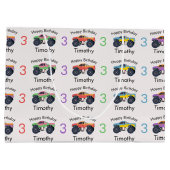 モンスタートラックボーイズネーム&エイジ誕生日 ラージペーパーバッグ (裏面)