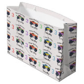 モンスタートラックボーイズネーム&エイジ誕生日 ラージペーパーバッグ (裏面アングル)