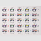 モンスタートラックボーイズネーム&エイジ誕生日 薄葉紙 (正面)