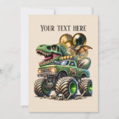 モンスタートラックボーイズ誕生日パーティーのカスタマイズ 招待状 (正面)