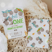 モンスタートラックボーイファストワン誕生日パーティー 招待状