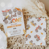 モンスタートラックボーイファストワン誕生日パーティー 招待状