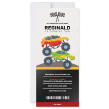 モンスタートラックボーイレーシング誕生日ジャムチケット