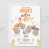モンスタートラックボーイ汚い3日3rd誕生日パーティー 招待状 (正面)