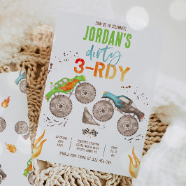 モンスタートラックボーイ汚い3日3rd誕生日パーティー 招待状