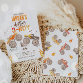 モンスタートラックボーイ汚い3日3rd誕生日パーティー 招待状