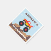 モンスタートラックボーイ誕生日パーティー スタンダードカクテルナプキン (角)