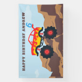 モンスタートラックボーイ誕生日パーティー 横断幕 (縦)